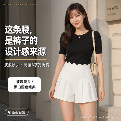 Lola High Waist A Line Shorts