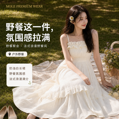 Loretta Cream Dress