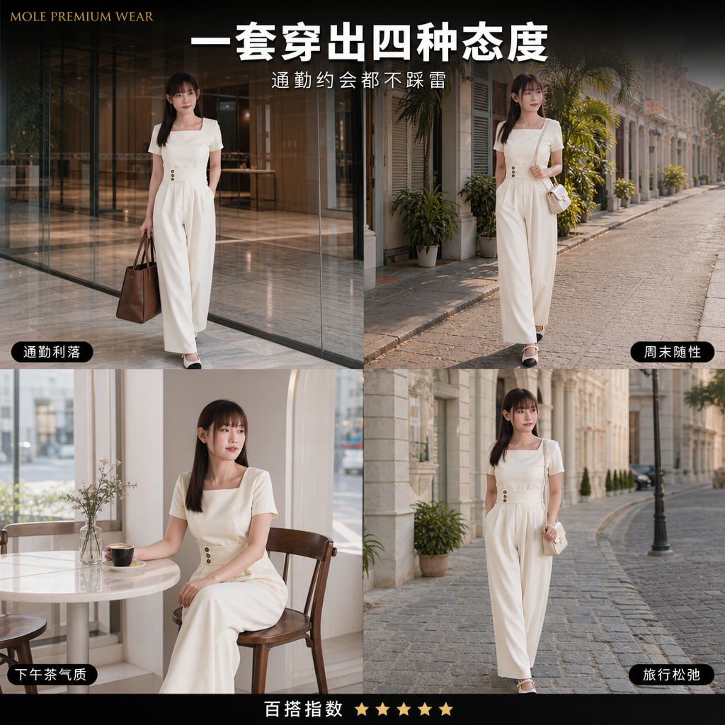 Moonie Cream OL Set
