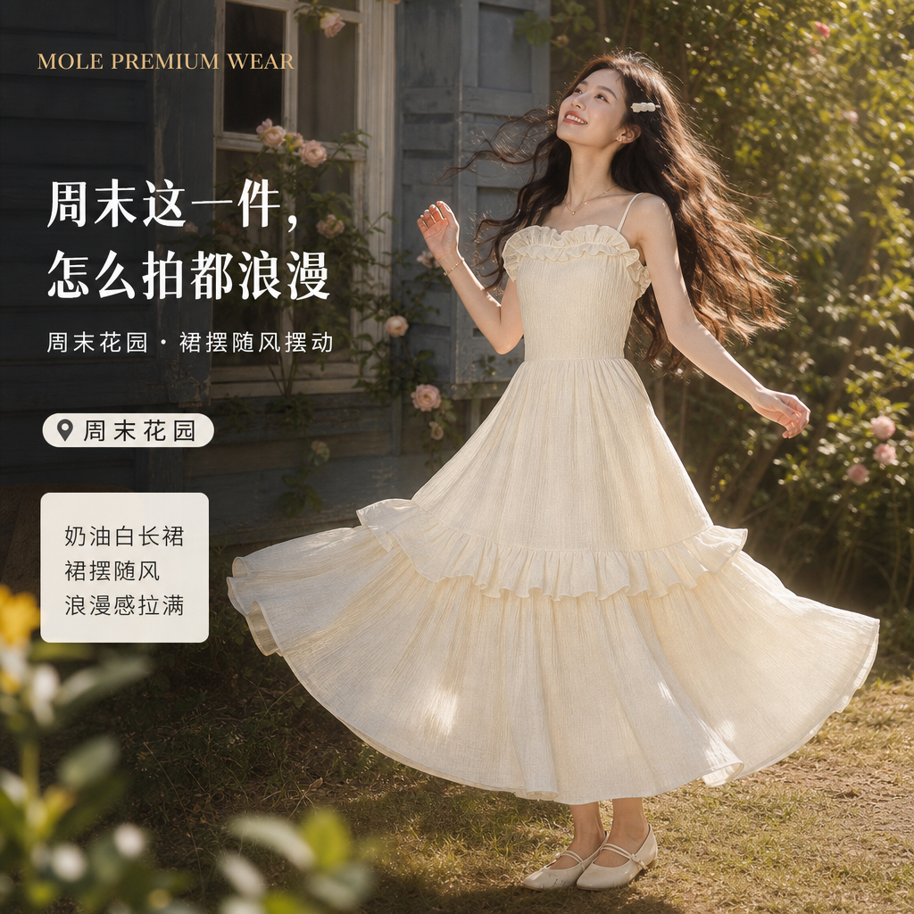 Loretta Cream Dress