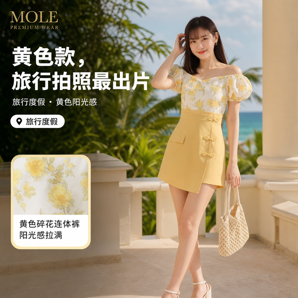 Floral Blossom Romper 2 in 1 Style