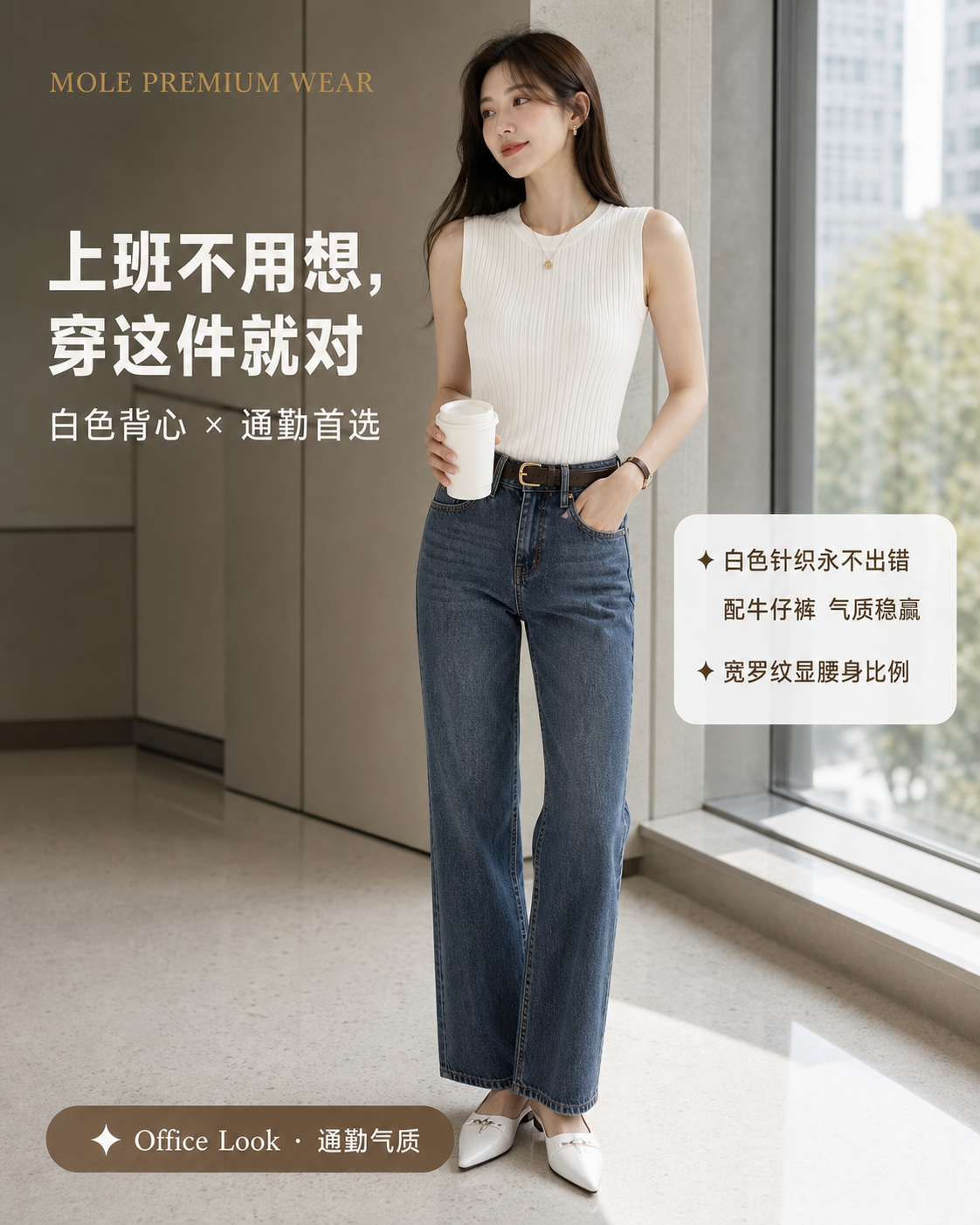 Round Neck Knitted Vest
