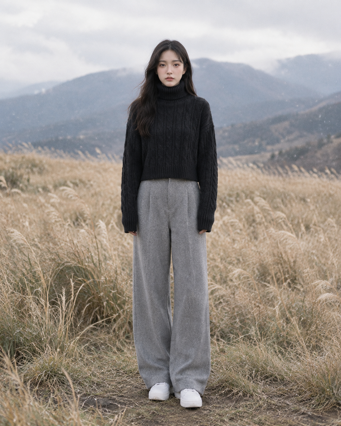 Parisa High Neck Knitted Top