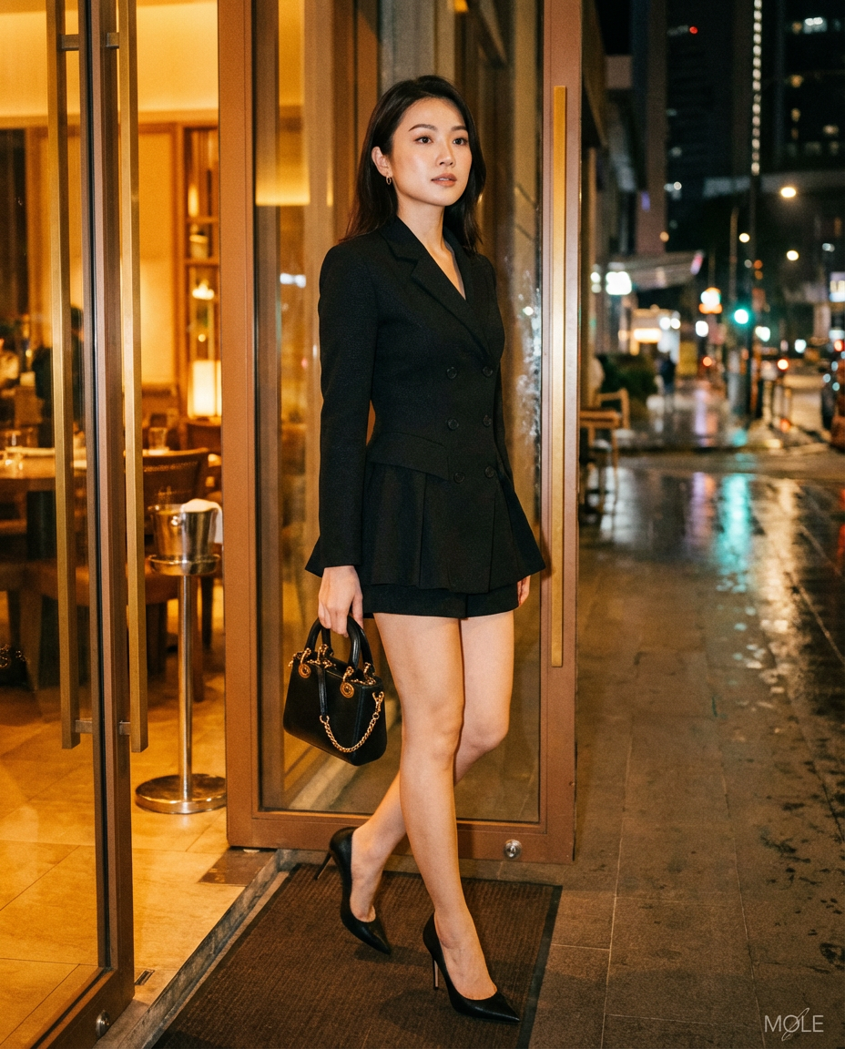 Rommily Button Blazer Layer Romper