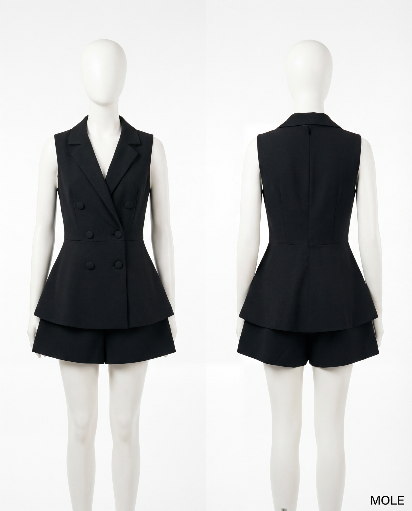 Rommily Button Blazer Layer Romper