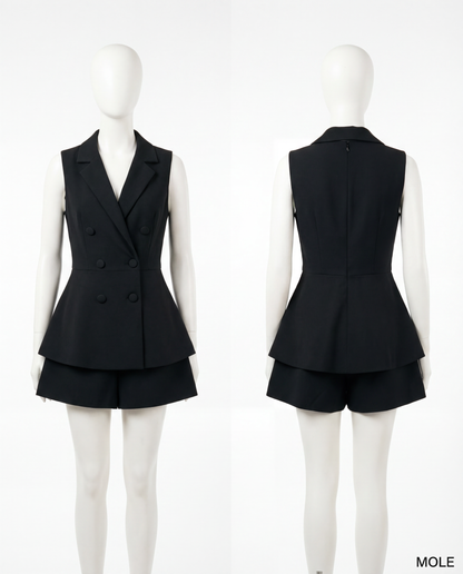 Rommily Button Blazer Layer Romper