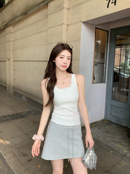 Bella Lace Sleeveless Tank Top