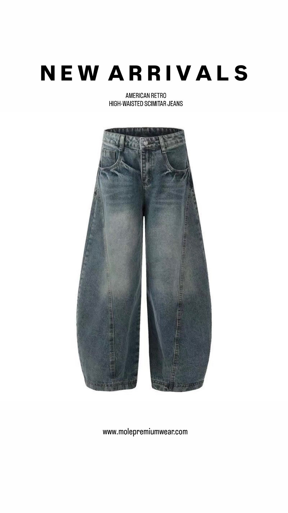 American Retro High Waisted Scimitar Jeans