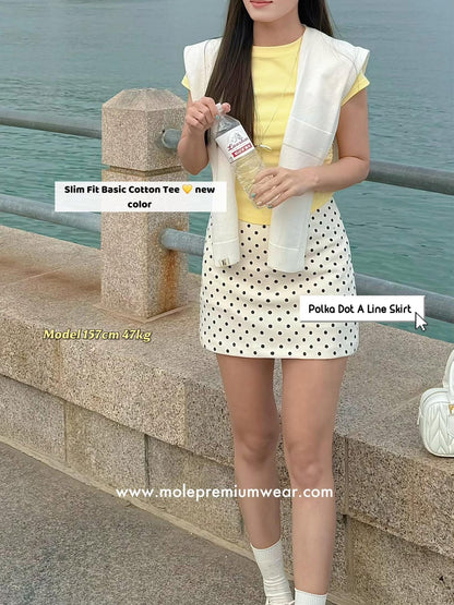 Polka Dot A-Line Skirt