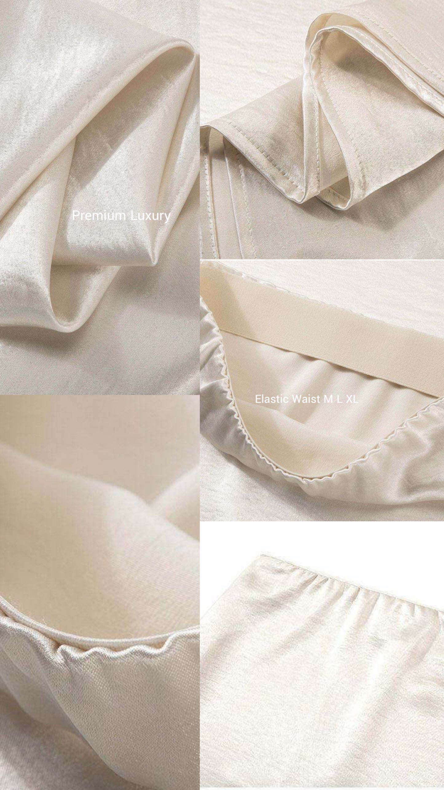 Silky Satin High Waisted Elastic Skirt