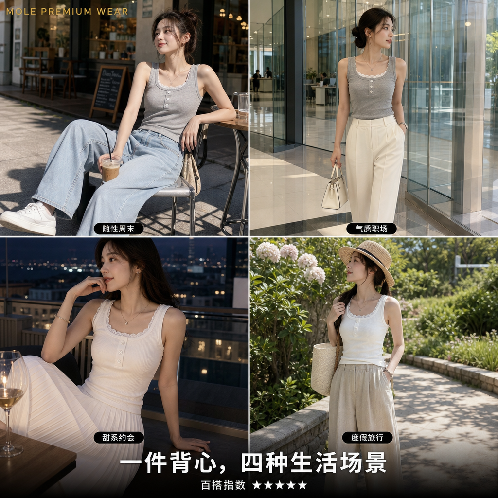 Bella Lace Sleeveless Tank Top