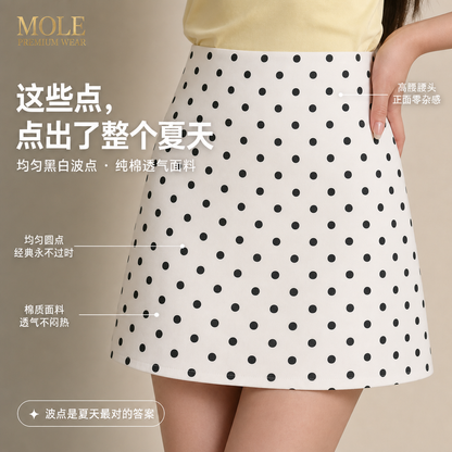 Polka Dot A-Line Skirt