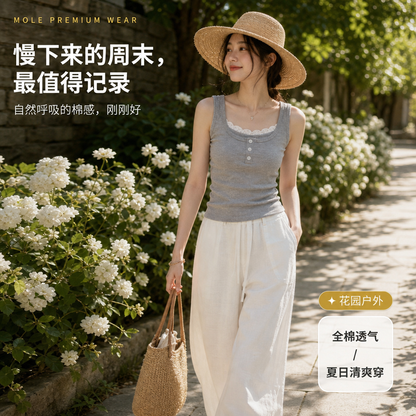 Bella Lace Sleeveless Tank Top