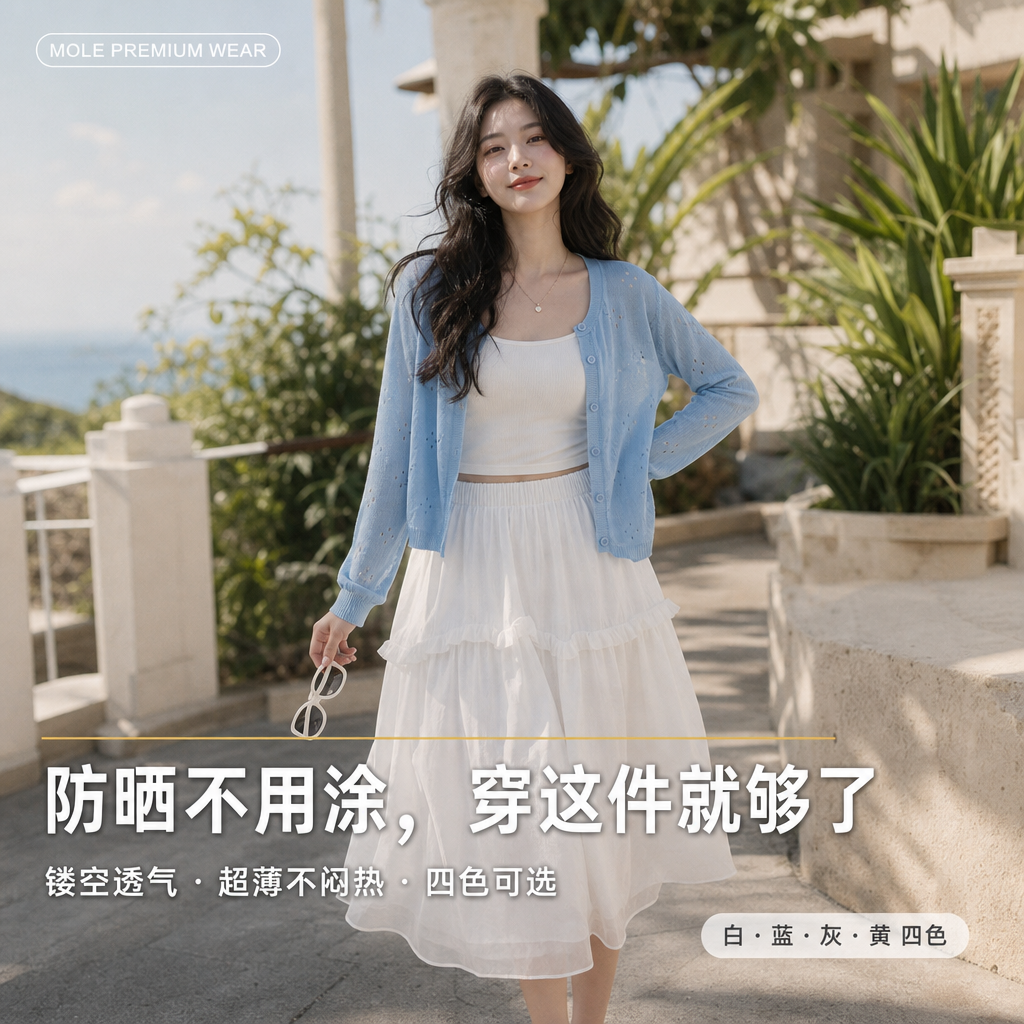Sunscreen Thin Knitted Cardigan