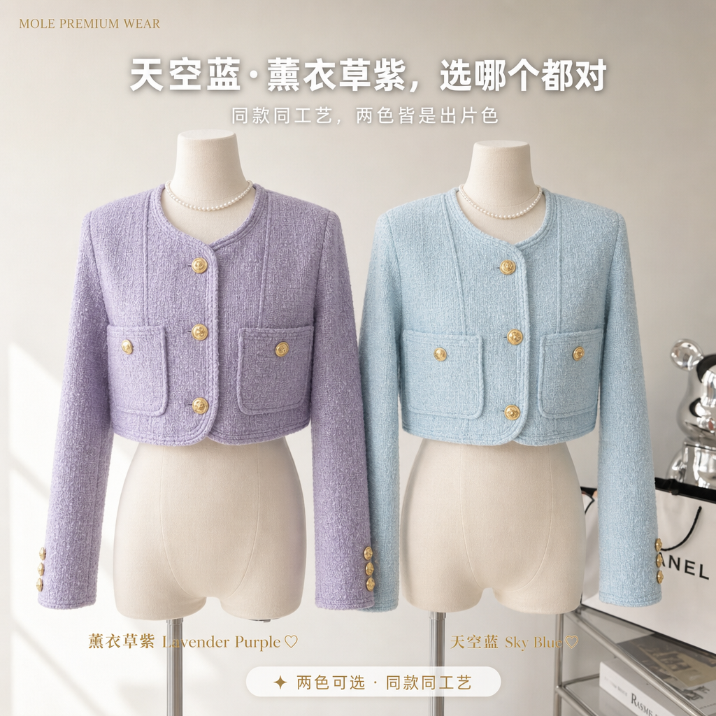 Korean Vintage Tweed Jacket