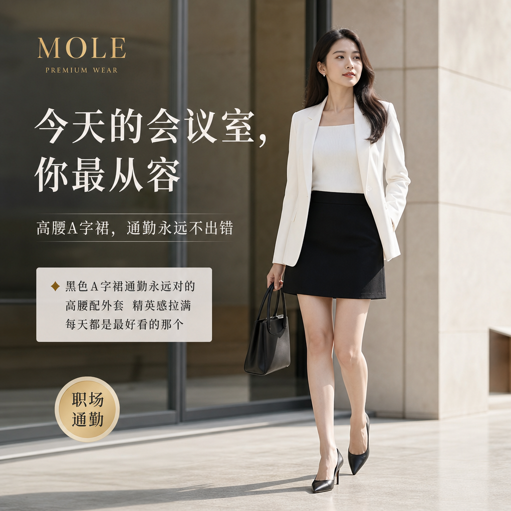 Basic Korean A Line Skirt
