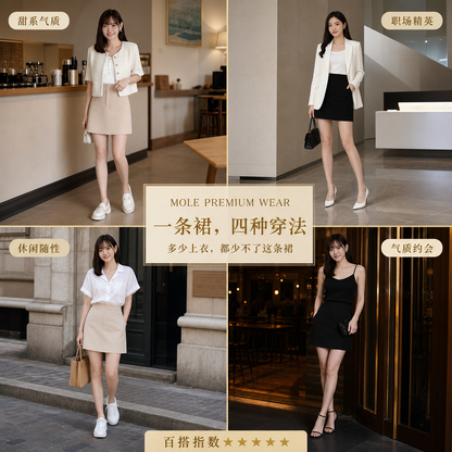 Basic Korean A Line Skirt