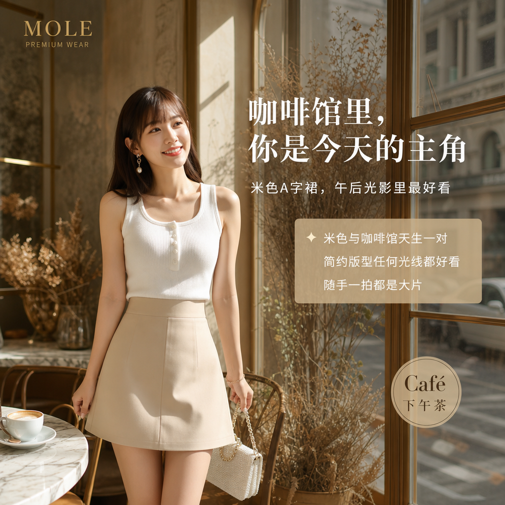 Basic Korean A Line Skirt