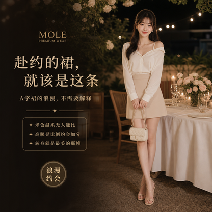 Basic Korean A Line Skirt