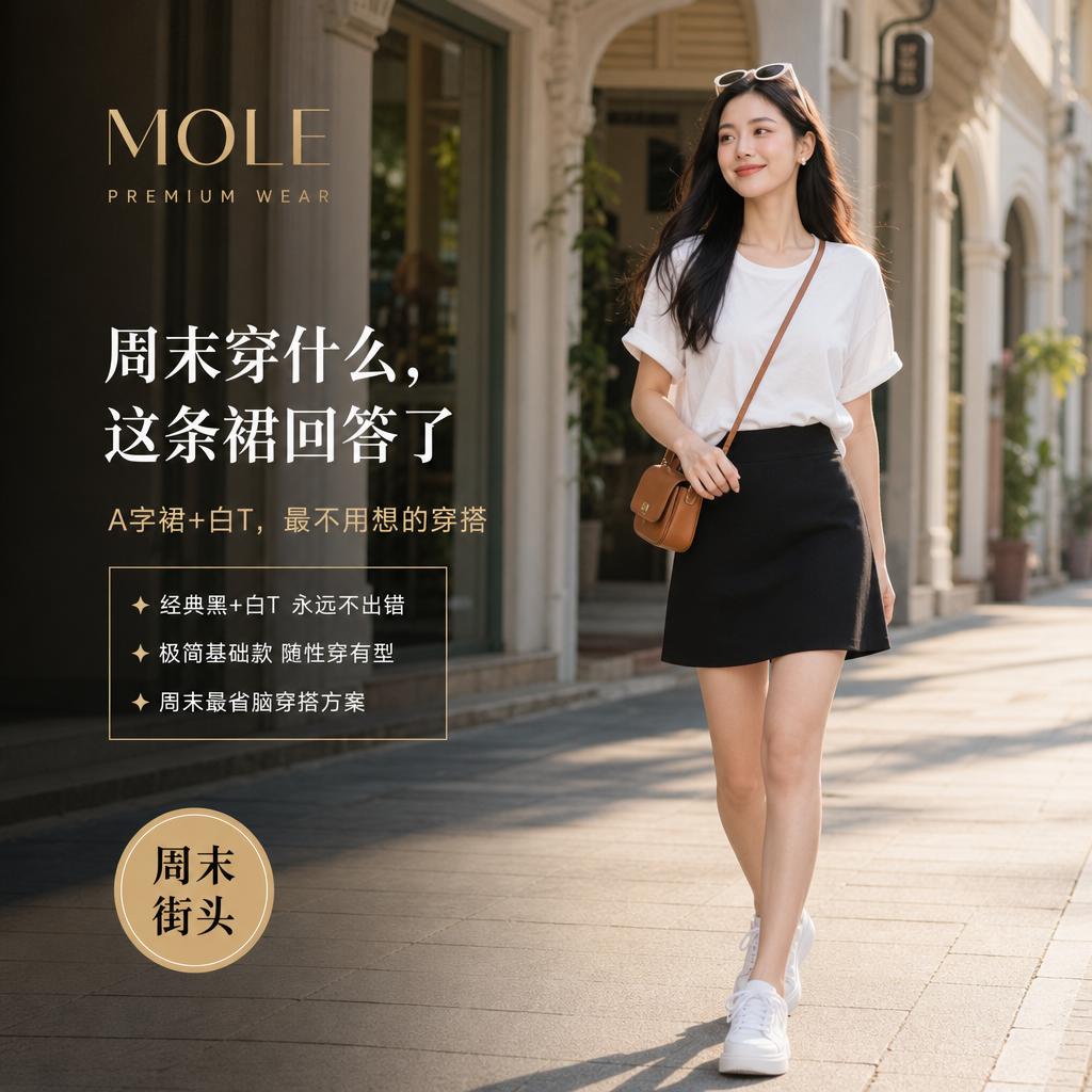 Basic Korean A Line Skirt