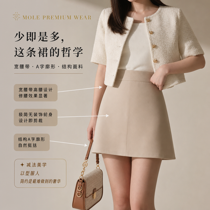 Basic Korean A Line Skirt