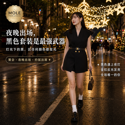 Morgan Tailored 2pc OL Set (With Belt)