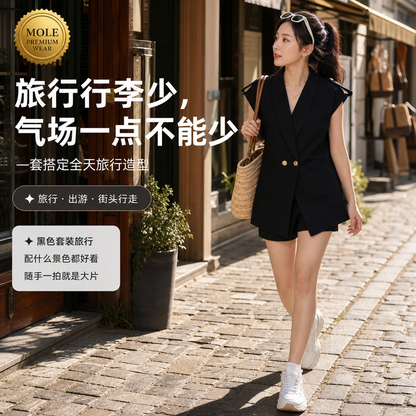 Morgan Tailored 2pc OL Set (With Belt)