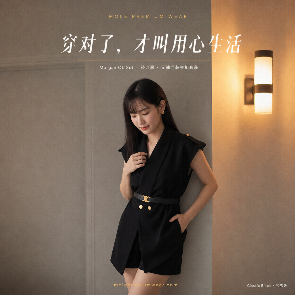 Morgan Tailored 2pc OL Set (With Belt)