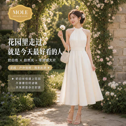 Amelia Cream Maxi Dress