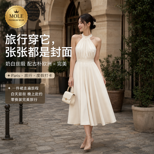Amelia Cream Maxi Dress