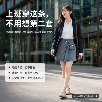 Mona Denim Small Bag Skirt