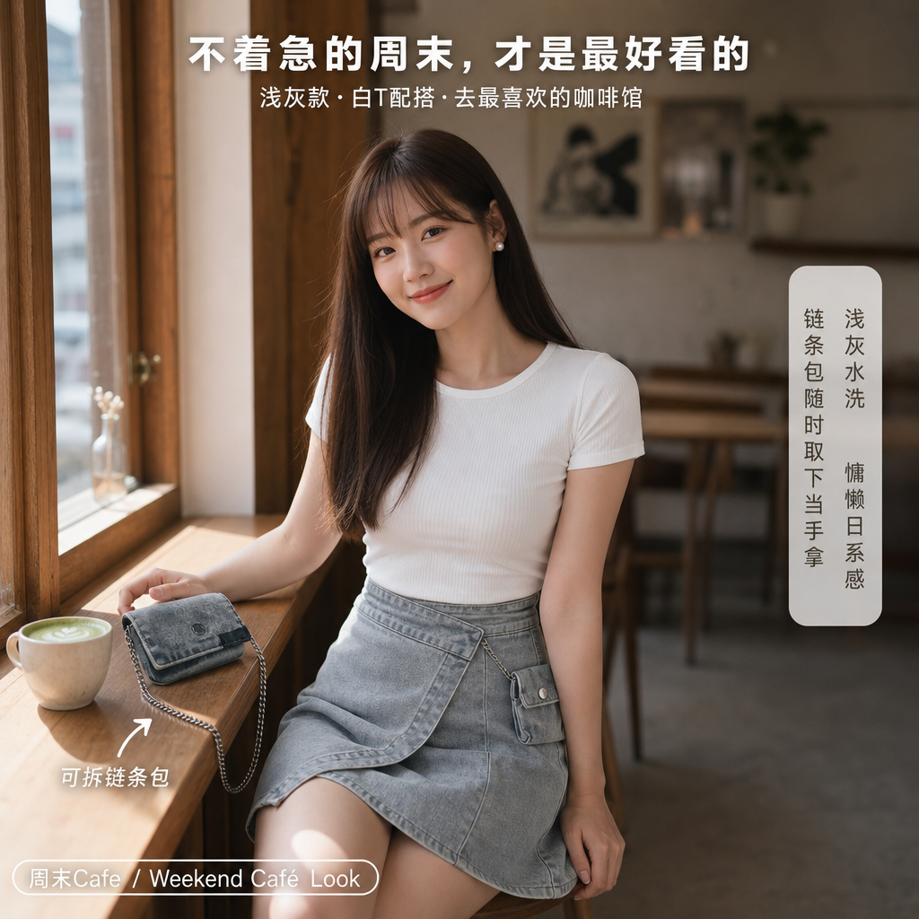 Mona Denim Small Bag Skirt