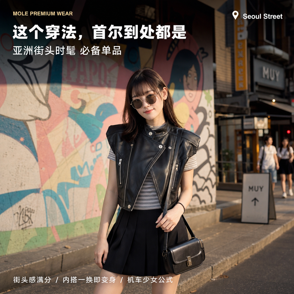 Victoria Leather Vest Jacket