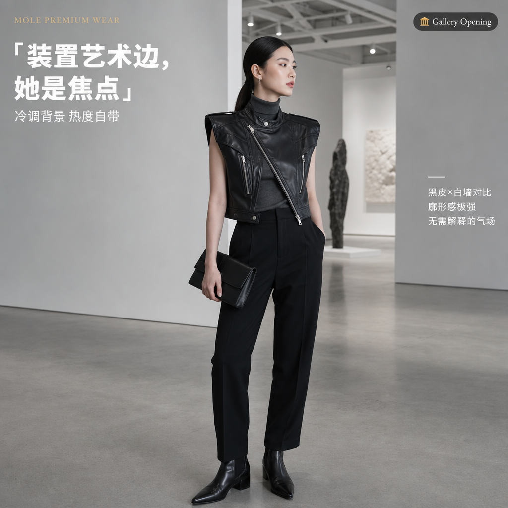 Victoria Leather Vest Jacket