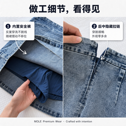 Mona Denim Small Bag Skirt