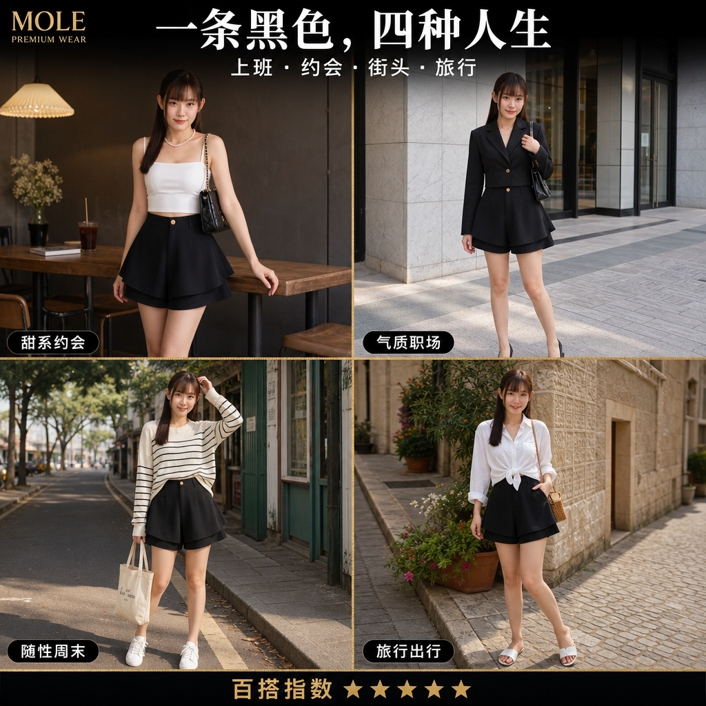 Layer Bellerina A Line Shorts
