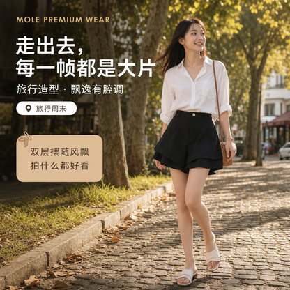 Layer Bellerina A Line Shorts