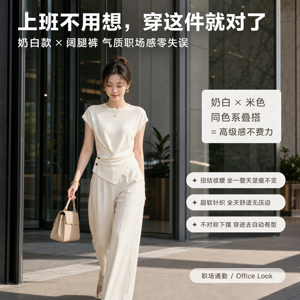 Cross Button Waist Soft Knitted Blouse