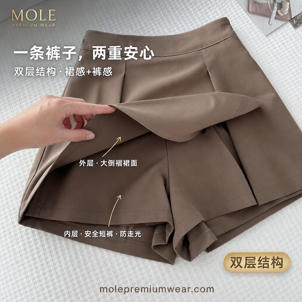 Yumi Pleated Double Layer Pants