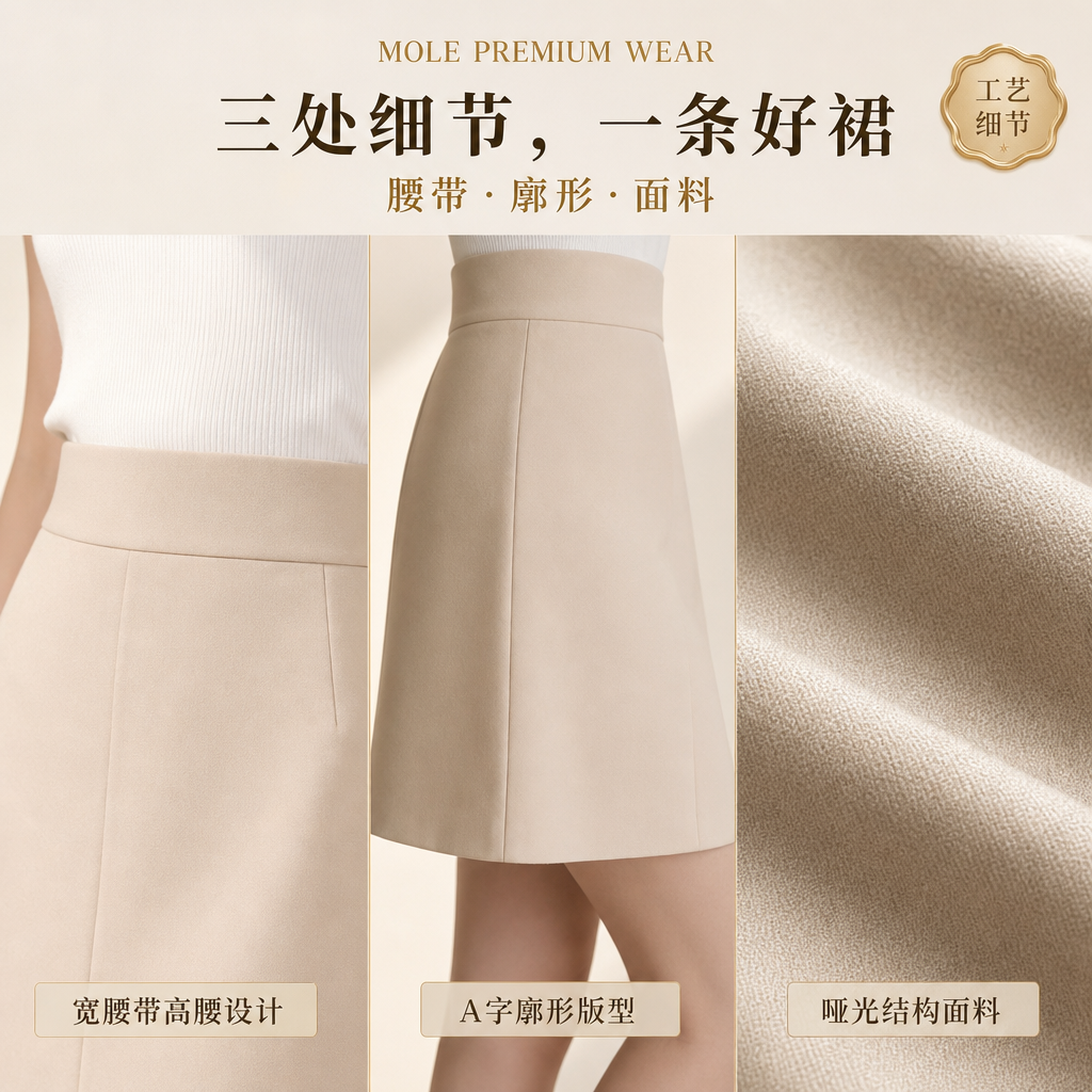 Basic Korean A Line Skirt