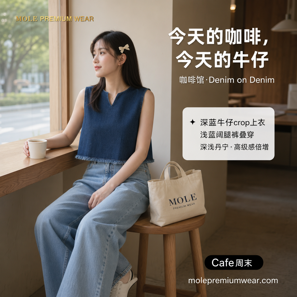 Old Money Style Denim Top