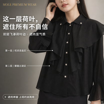 Black Diamond Button Blouse