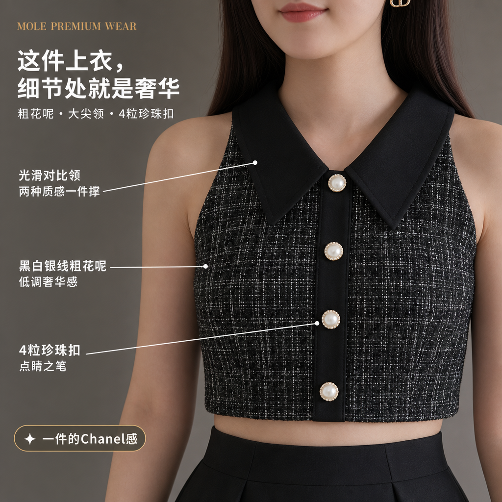 Ming Yue Tweed Set Wear