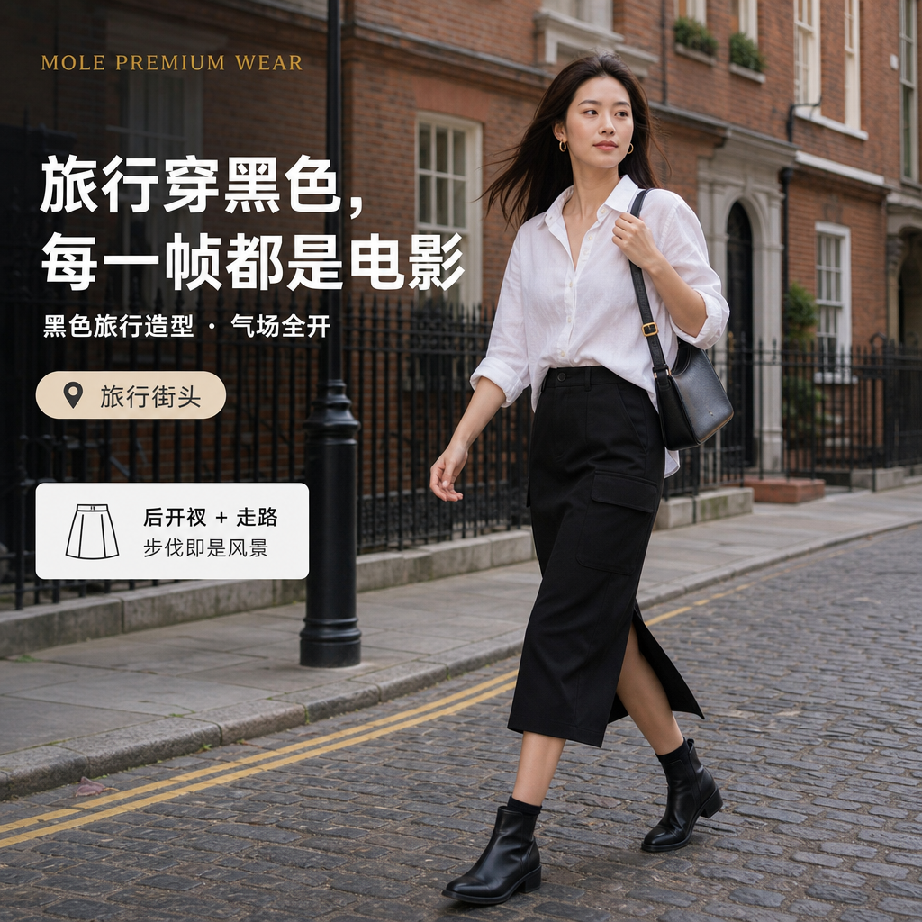 Workwear Cargo Pocket Midi Skirt