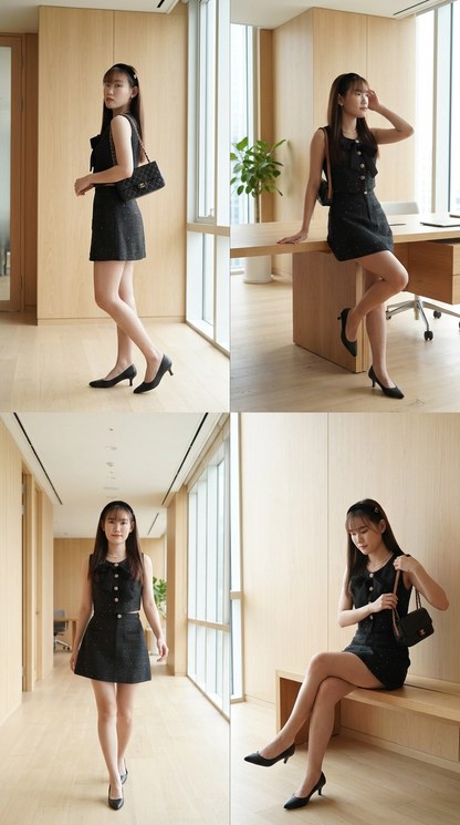 Lavish Tweed Set Wear