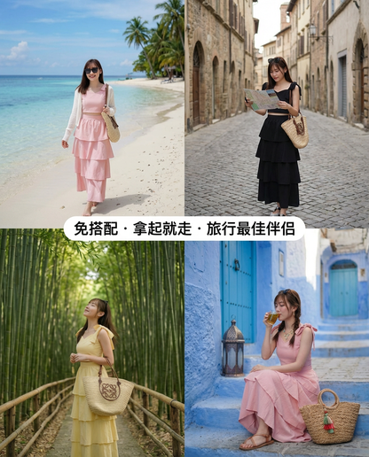 Maisy Ribbon Tie Long Dress