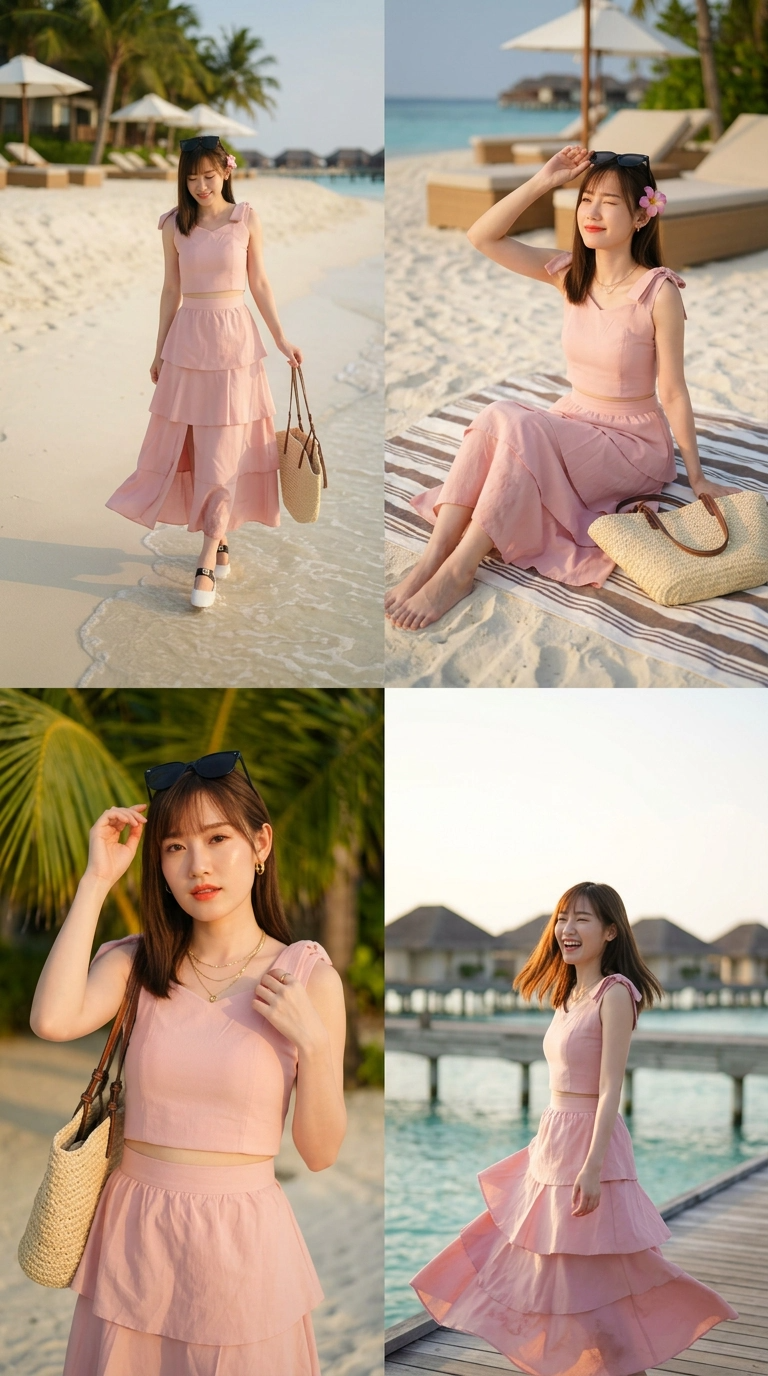 Maisy Ribbon Tie Long Dress