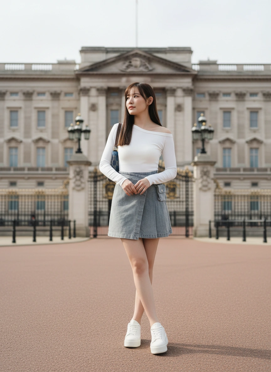 Mona Denim Small Bag Skirt