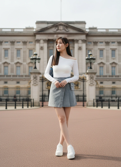 Mona Denim Small Bag Skirt