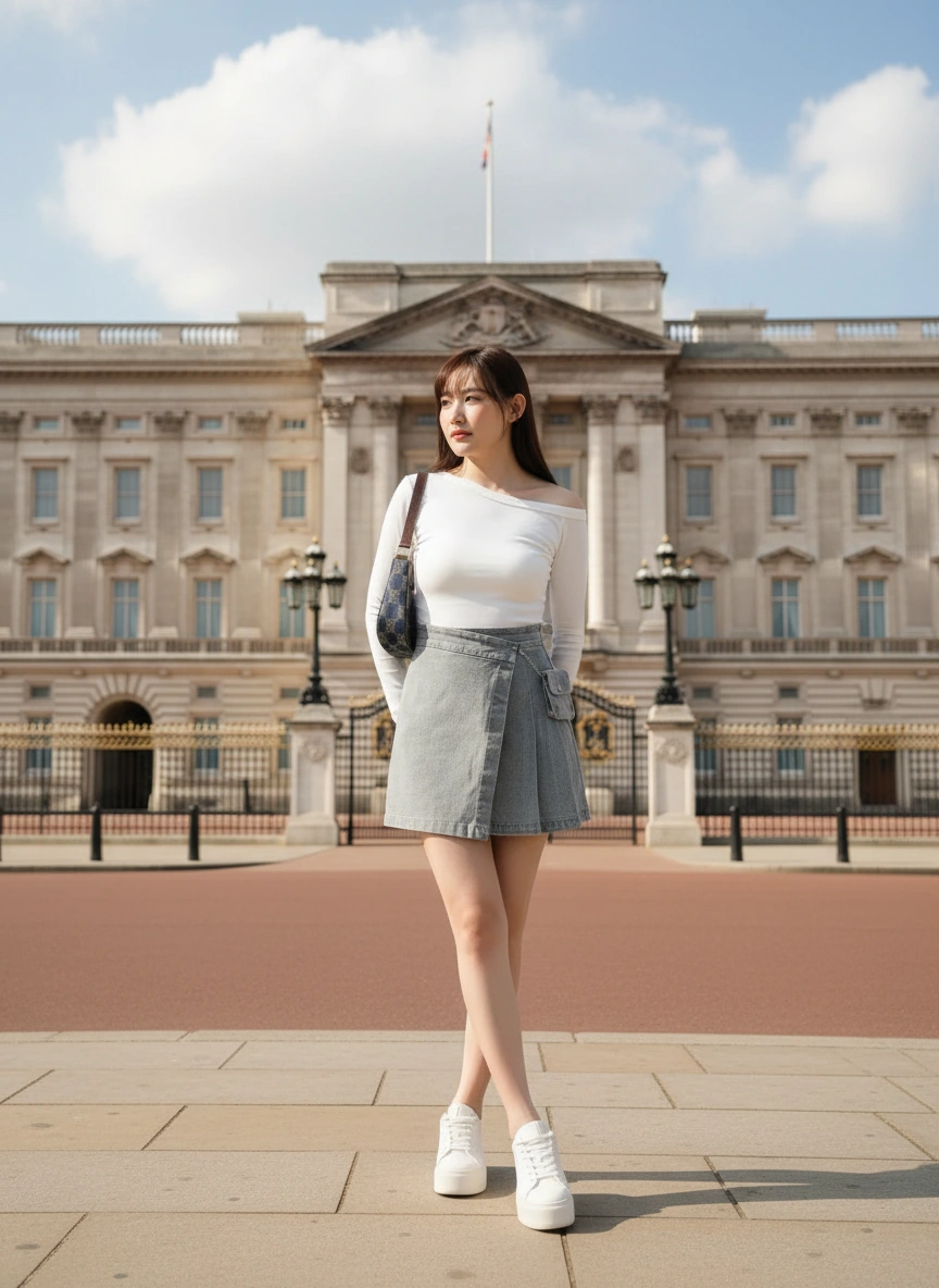 Mona Denim Small Bag Skirt